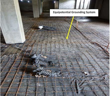 However, considering that on all floors of the building there are devices that dissipate short circuit currents, the conductors of the Main Grounding system are embedded in the concrete floor