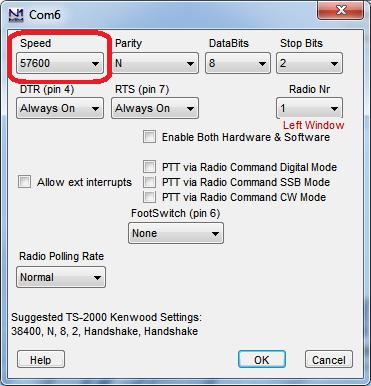 Details for CAT Port Set Speed (Baud Rate) for YOUR Radio For some