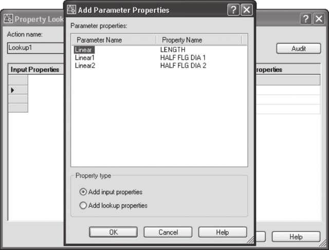 10). Chapter 11 Block References and Attributes 11-19 FIGURE P11B 10 Property Lookup Table Step 13: Choose Add Properties and AutoCAD displays the Add Parameter Properties dialog