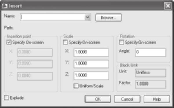 Chapter 11 Block References and Attributes 11-9 AutoCAD displays the Insert dialog box shown in Figure P11A 12.