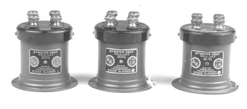 Table 1. Part numbers and specifications for Atwater Kent transformers. (All have primary resistance 1700 ohms and secondary resistance 3250 ohms.