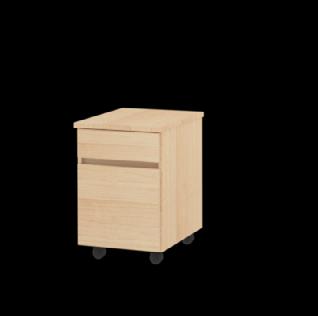 Box/ File drawers. Have integral pulls and 4 extension epoxy coated drawer slides. Casters. Allow for mobility. Mobile pedestal fits under desk or can be moved wherever storage is needed.