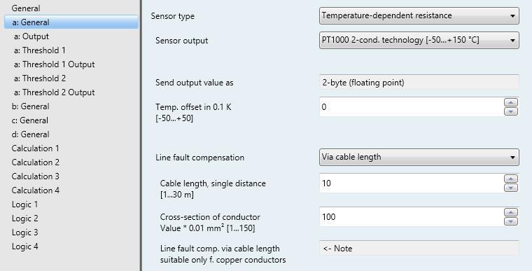 3.2.6.4 Line fault compensation Via cable length: Cable length, single distance [1...30 m] 1...10...30 For setting the single cable length of the connected temperature sensor.