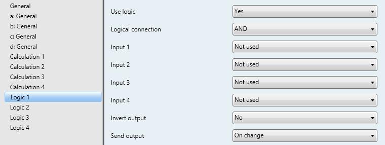 3.2.10 Parameter window Logic 1 In the following section, the parameters for Logic 1 are described, which also apply for Logic 2, 3 and 4.