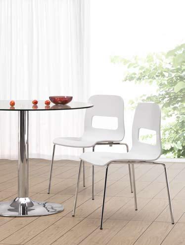 table gets a modern update with a clear tempered glass top and a
