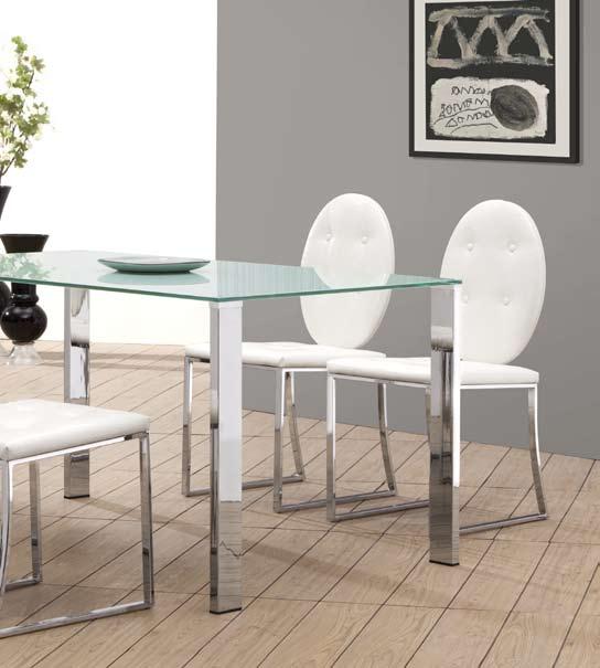 Dining Table - 102125 Black / 102126 White / 59" 35.5" 29.