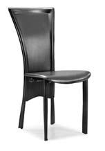 3" Argent / Dining Chair - 102000 / This sleek and comfy chair comes in a striking silver leatherette