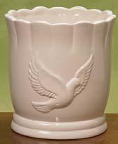 planter white ceramic 2.75 x 4.5 w x 3.