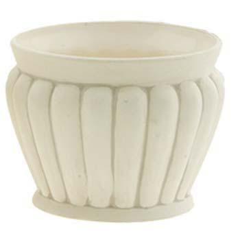 5" Round Glazed White Pot 4.39-6 4.99 ea.