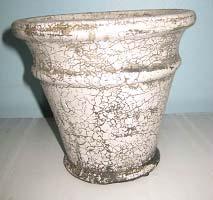 4490WH sq. white ceramic planter holds 6" 6.50-24 6.