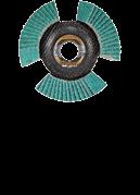 Use: Flap wheels for narrow sections or small areas Drums with a width > 100 mm for large areas 100 mm Tip: Different mircrosections can be created with the same grit size by increasing/decreasing