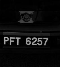 The coordinate of the number plate region will be recorded for future process. Then, all pixels are values increased except for the number plate region (highest region of the correlation value).