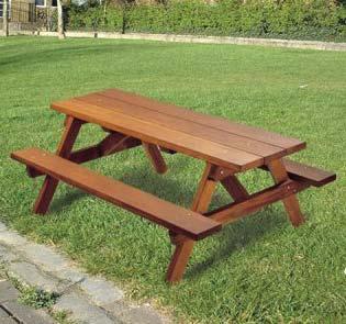 PLOUGHMAN PICNIC TABLES Traditionally styled picnic table The Ploughman is a traditional A-frame picnic table with integral benches, ideal for pub gardens and external dining areas in schools.