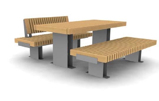 structures. The table top platform is mounted on a choice of 3 support options - to match the Edge, Loop and Delta seating units.