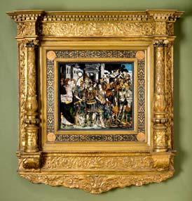 Venetian A Triumph, 1600s Reverse painting on glass (verre églomisé) Bequest of John Ringling, 1936, SN 1189 The subject and composition of this verre églomisé (reverse painted and gilded glass)