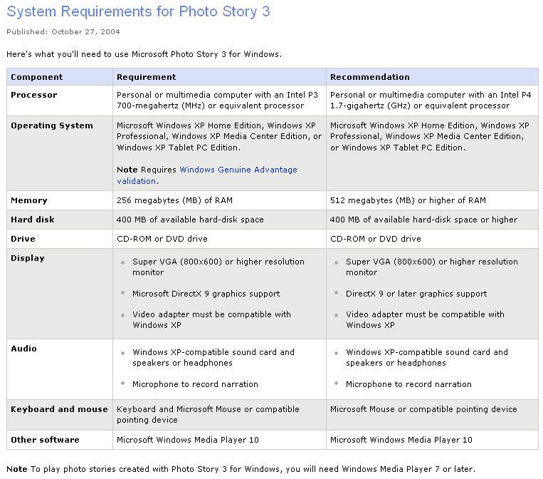 What you will learn: o System Requirements and Recommendations for Photo Story 3 o Downloading and Installing