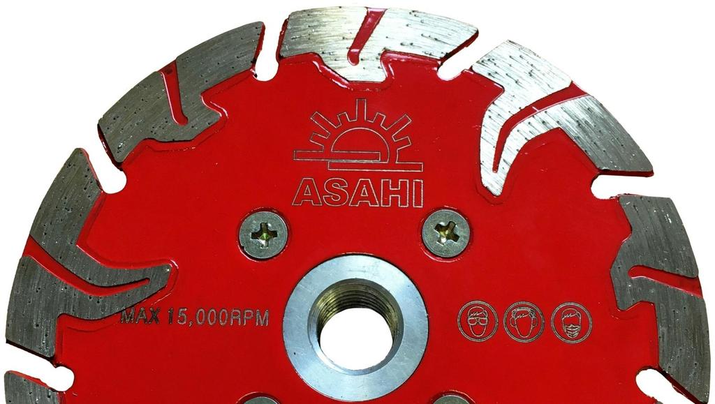 Durastar Diamond Blades with Flange Asahi Durastar Diamond Blades with a flange are a professional general purpose blade with side protection.