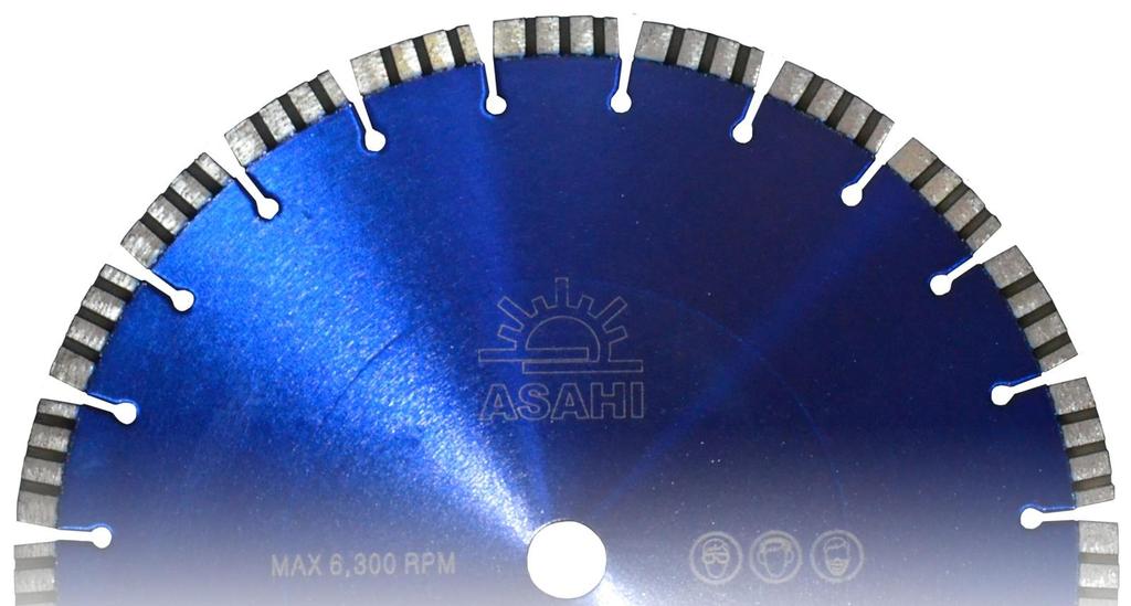 Combination Cutting Blades - Turbo Asahi Laser Welded Diamond Blades are designed for use with brick saws, concrete saws, and demolition saws.