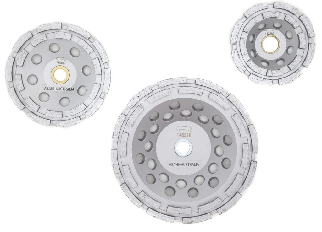 Concrete Cup Grinding Wheels Asahi Diamond Cup Grinding Wheels are specifically designed for the efficient grinding and chamfering of various