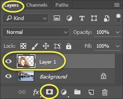Note: This can also be done by navigating to the Layers Menu, select Layer Mask, and then choose Reveal all.