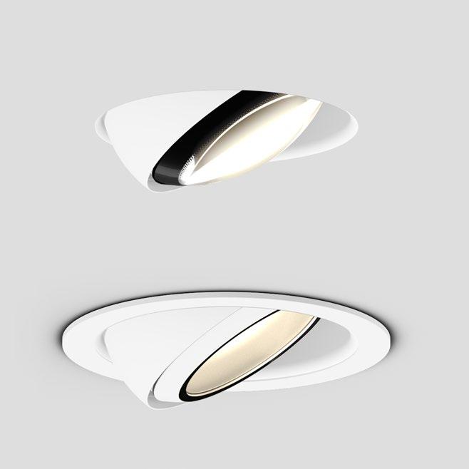Datasheet LED recessed spotlight for hollow ceilings or solid ceilings with ceiling box. Mounting flush with ceiling (Più piano) and recessed installation (Più piano in) are both possible.