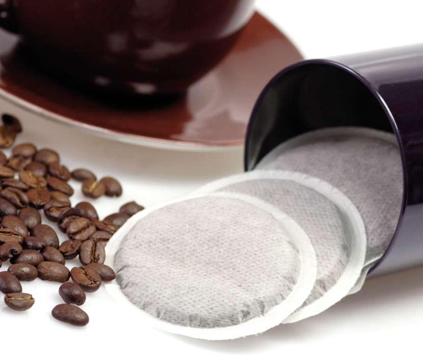 Wet laid nonwovens Filter papers for coffee pads are produced in the wet laid nonwovens process.