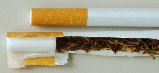 PAPER FOR CIGARETTES Plug wrap paper Tipping paper Cigarette paper The tipping paper determines how strong a cigarette seems by means of the air supply.