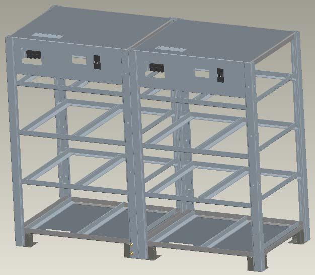 Fig.0 and side plates installation. Combine the battery cabinets.