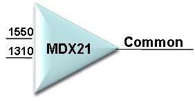Dual channels MUX/DEMUX Wavelength: 1310nm/1550nm Duplex LC connectors Dual slot module/device type Half 19 /1RU enclosure Insertion