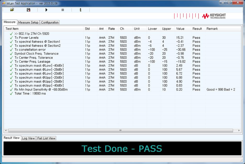 802.11p Automation Tool Automated test for 802.