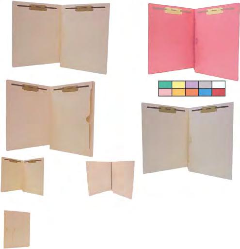 End Tab Folders with Full Pockets S-9068 Choose from 10 colors: green, yellow, lavender, gray, white, pink, goldenrod, orange, blue, and red.