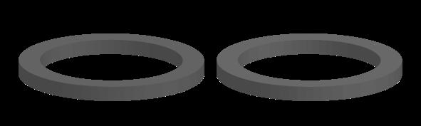 PT-symmetric pair of ring