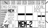 AM/FM 2 nd function (only in U configuration) Allows to alternate the frequency bands CEPT and ENG in the U configuration. When the ENG frequency band is selected, UK is displayed.