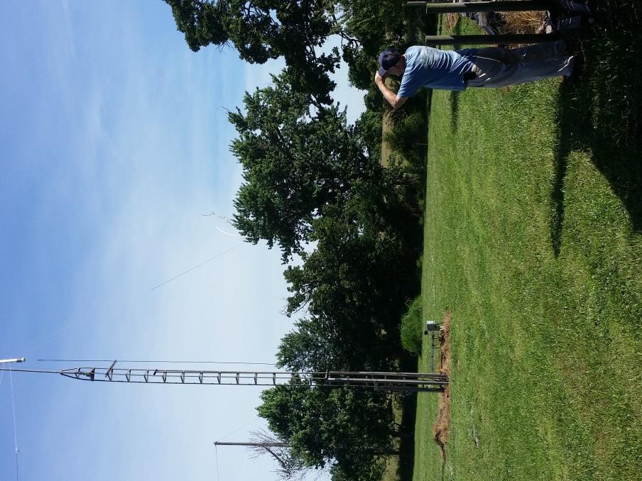 To Hang the Antenna, 2 well Experienced guys ~ 4 hours with a long lunch in-between rain storms last