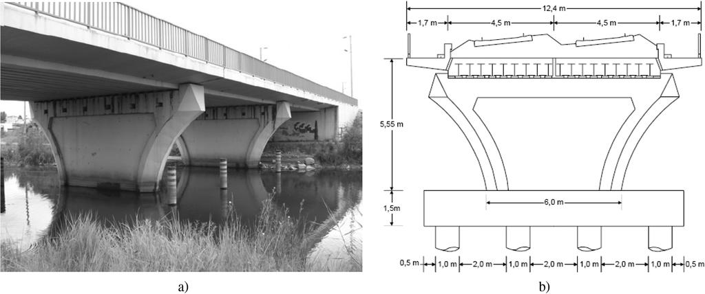 1244 IEEE SENSORS JOURNAL, VOL. 8, NO. 7, JULY 2008 Fig. 1. Canelas bridge: (a) side view and (b) cross section. Fig. 2. Hybrid measurement unit used in the experimental campaigns. III.