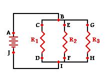 Voltage drop in parallel branches Where is the voltage exactly the same?
