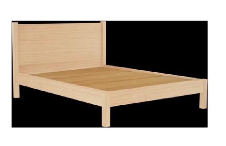 Features Bed Solid hardwood posts with veneer plywood panels and rails with