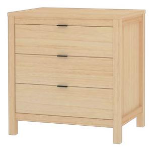 Features Chest insets with solid hardwood frame laminate top with matching wood edge band Drawers have removable, 4 hardwood veneer fronts with matching PVC edge band; 1 2 veneer plywood sides; 1 4