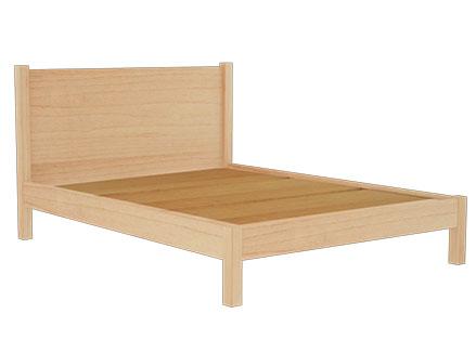 Bed: solid wood posts with veneer plywood panels and rails: Maple Platform style bed Deck: -piece wood Shipped ready to assemble Tip: mattress