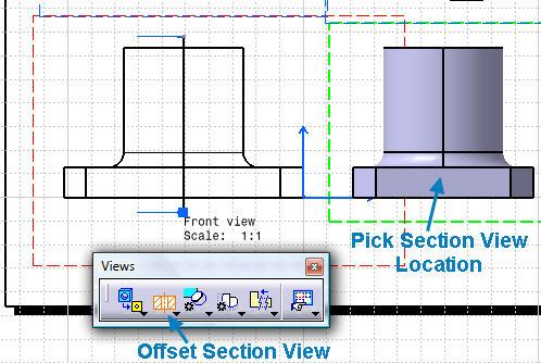 Pick the Section View location