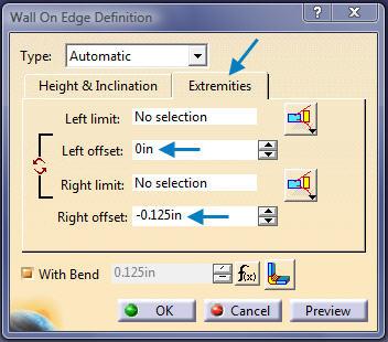 5. Click OK. The first wall is created. Creating the Second Side Wall 1. Select the Wall on Edge tool. 2. Select the right edge.