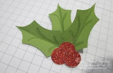 Adhere the holly leaves and berries together using Multipurpose Liquid Glue as shown in the picture below.
