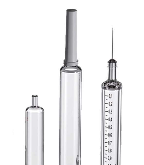 SYRINGES WIDE RANGE OF PREFILLABLE GLASS SYRINGE SYSTEMS systems both as bulk products and