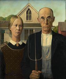 American Gothic Grant Wood Probably America s first folk artist, Grant Wood s most famous picture is a portrait of an Iowa farm couple titled AMERICAN GOTHIC.