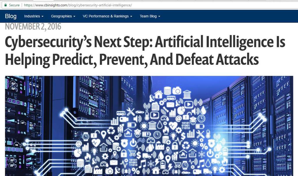 AI For Cyber Security https://www.cbinsights.
