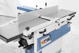 Control panel AD 410 S Planer tables tilt up to the back of machine to keep space requirements to a minimum.