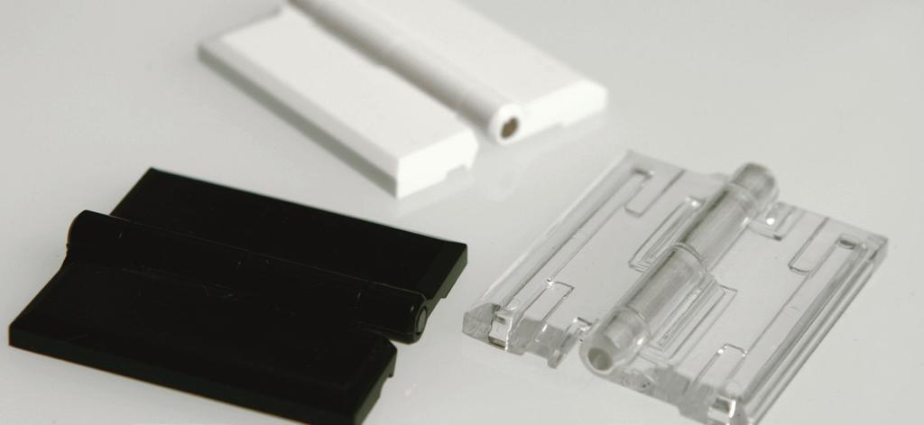 HINGES ACRYL HINGE High quality, transparent, solvent cementable hinge made from ultra-tough DR