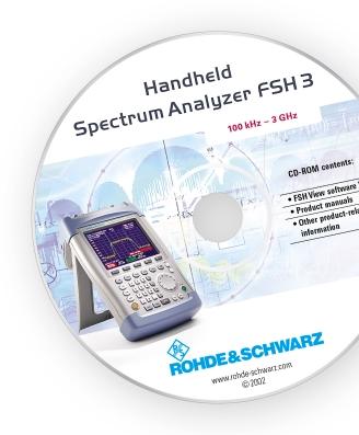Control Software R&S FSH View The powerful software package for documenting your measurements is supplied with every R&S FSH3.