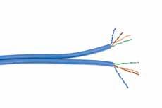 cat5e Ft-4 CAT-5E 350MHz UTP Cable Unshielded CSA FT-4 UL Solid Bare Copper Conductors Twisted Pairs Polyolofin Insulation - Ripcord PVC FT-4 Jacket Colour Code 24104L5E-350BL 4p 24awg Solid