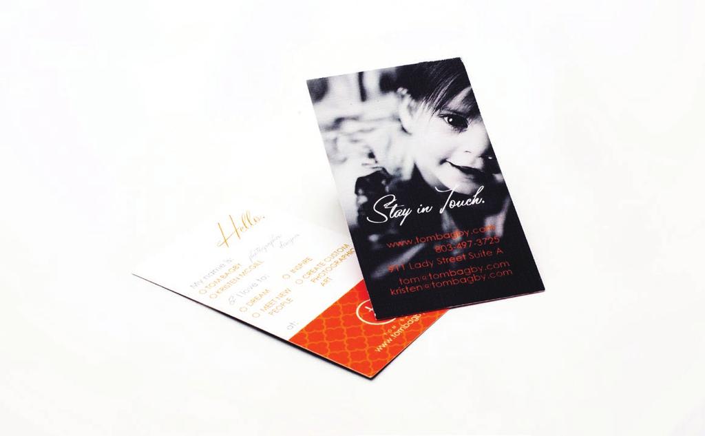 Available in five sizes Cover Stock, Linen, and Pearl press paper available Rep Cards A lot like business cards,